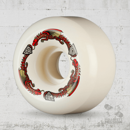 Powell Peralta Dragons 93A - V6 Symmetrical Shape - Medium Ride Patch - 56mm x 36mm Skateboard Wheels - Skateboard - Rollen - Rollbrett Mission