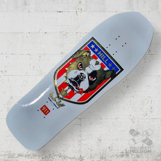 Powell - Peralta Frankie Hill Bulldog white goldfoil 10.0" Deck - Skateboard - Decks - Rollbrett Mission
