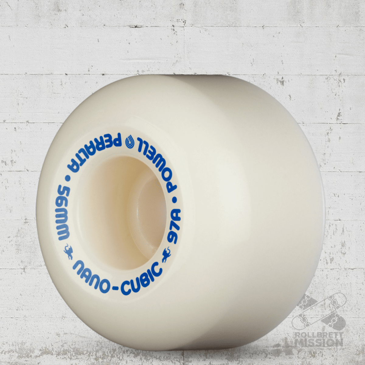 Powell Peralta Nano - Cubic 97A - Asymmetrical Shape - Wide Ride Patch - Offset Bearing - 56mm x 37mm Skateboard Wheels - Skateboard - Rollen - Rollbrett Mission