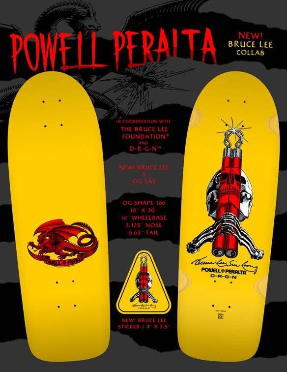 Powell - Peralta Skull & Nunchucks Bruce Lee Deck - Skateboard - Decks - Rollbrett Mission