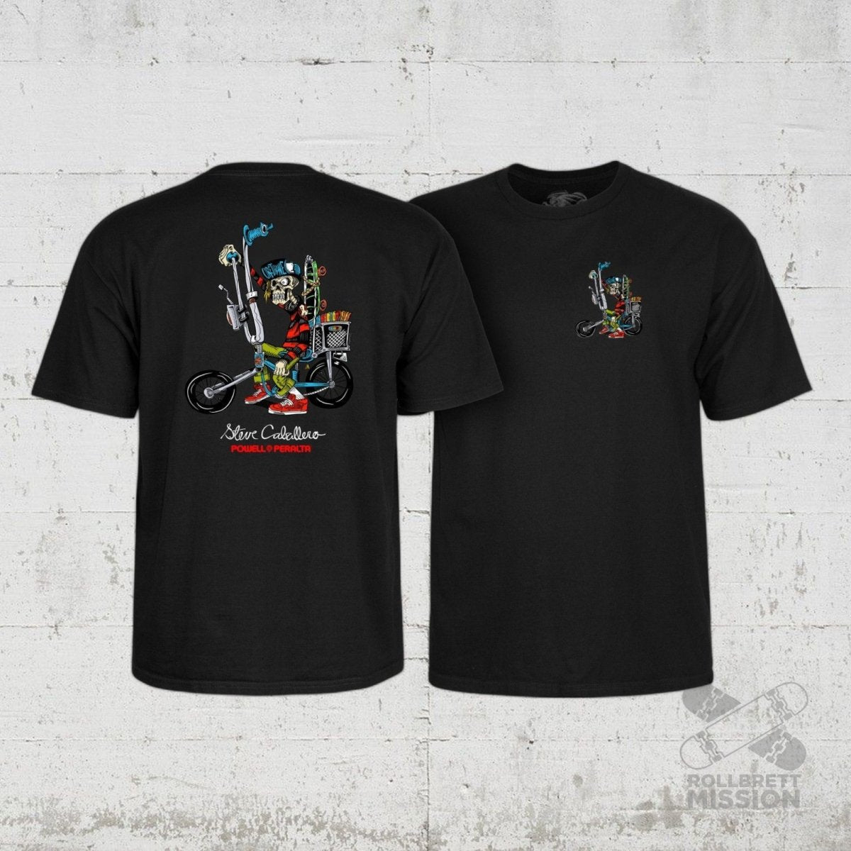 Powell Peralta T-Shirt Caballero Chopper Bike black - Rollbrett Mission