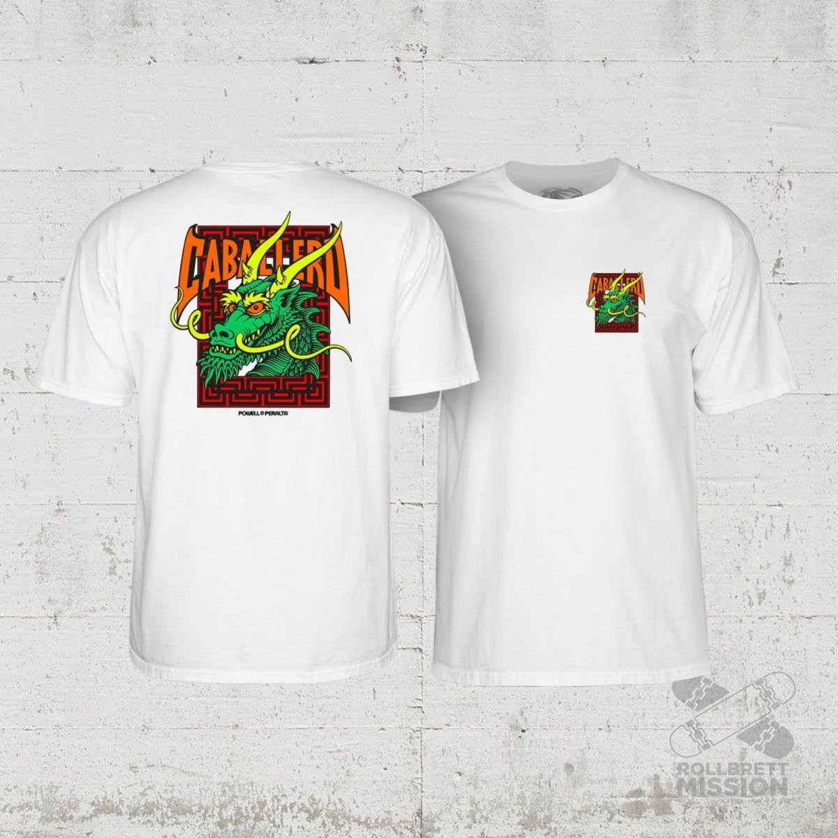 Powell Peralta T-Shirt Caballero Street Dragon white - Rollbrett Mission