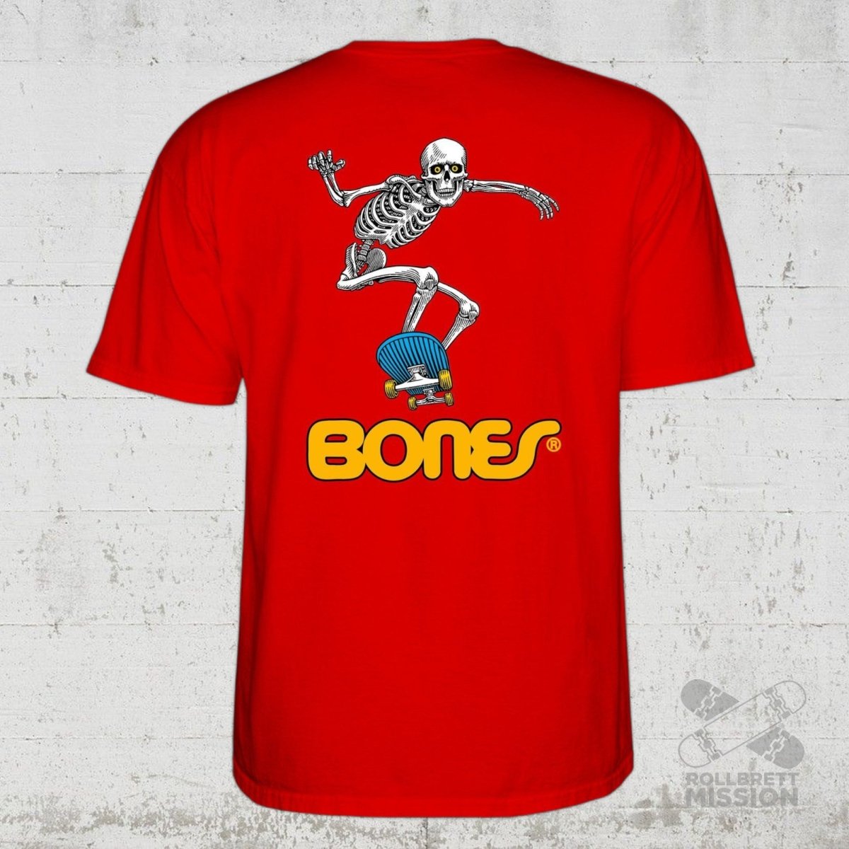 Powell Peralta T-Shirt Skateboard Skeleton 2 red - Rollbrett Mission
