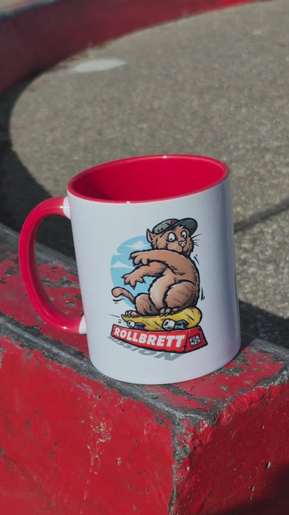 Rollbrett Mission Kaffeetasse Keramik Mug Slappy Katze