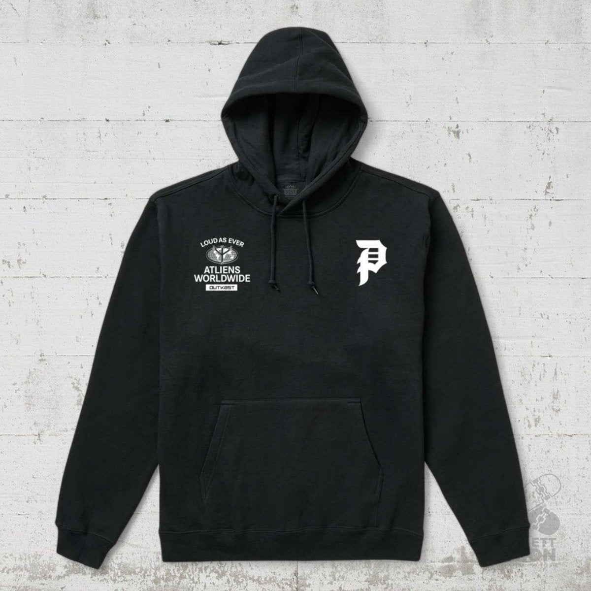 Primitive Hoodie Glow Outkast black - Shirts & Tops - Rollbrett Mission