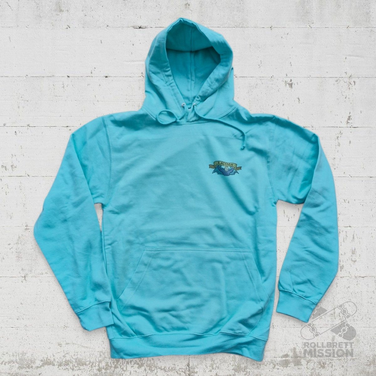 Raccoon Skateboards Hoodie Blessed Mother mint - Rollbrett Mission
