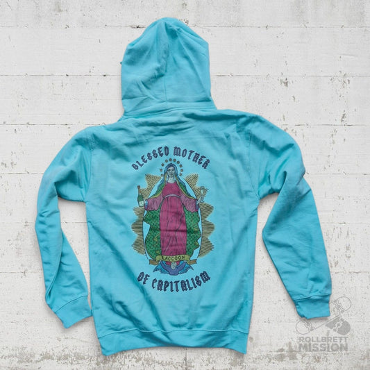Raccoon Skateboards Hoodie Blessed Mother mint - Rollbrett Mission
