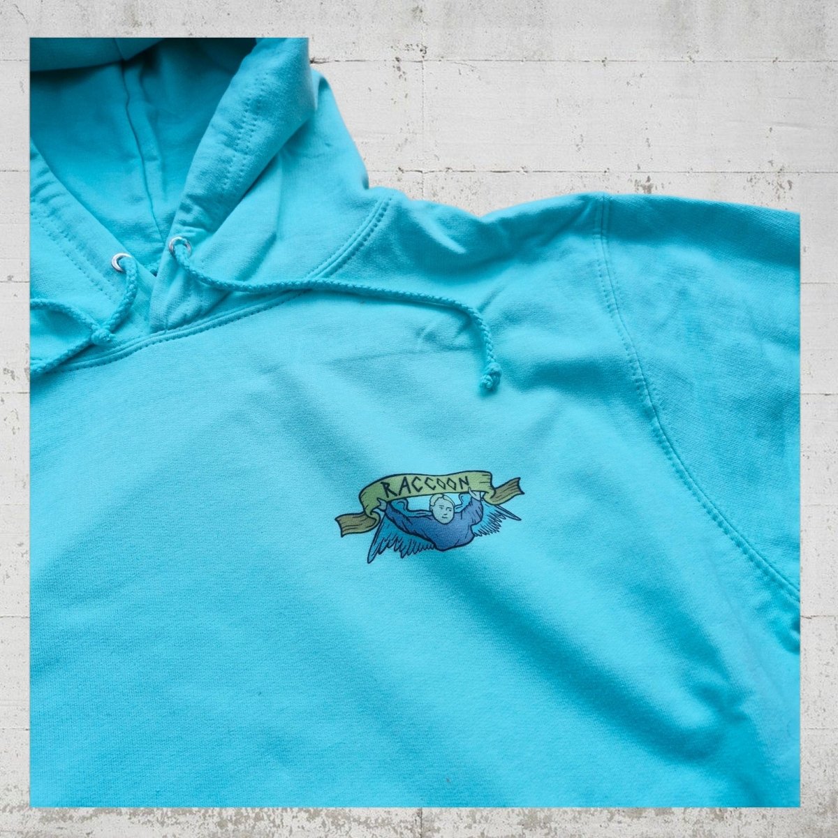 Raccoon Skateboards Hoodie Blessed Mother mint - Rollbrett Mission