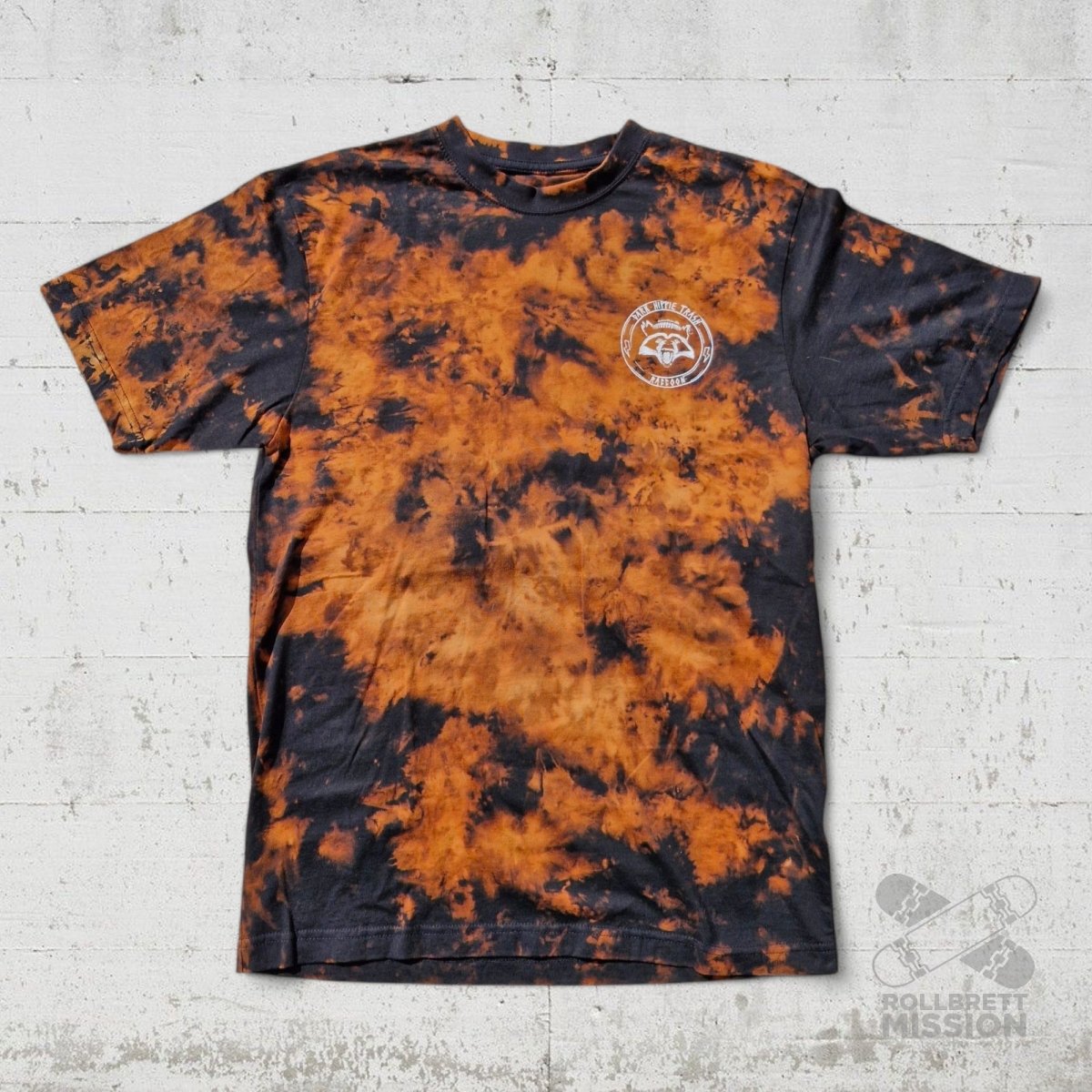 Raccoon T-Shirt Dark Hippie Trash black bleached - Rollbrett Mission