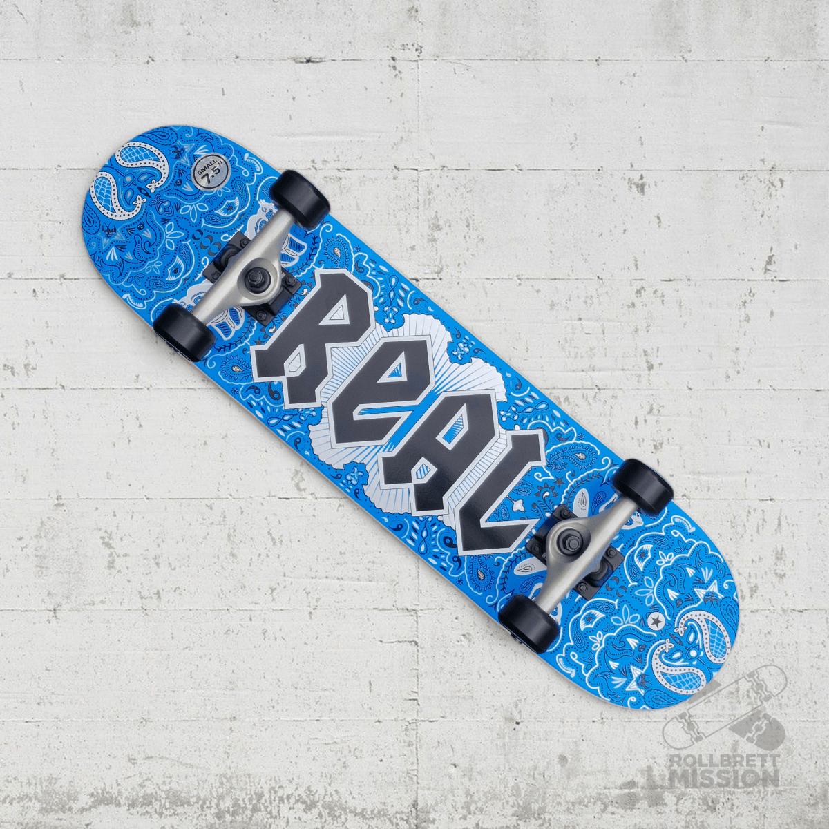 Real Complete Skateboard Bandana Foil MINI 7.5 x 29.0 - Skateboards - Rollbrett Mission