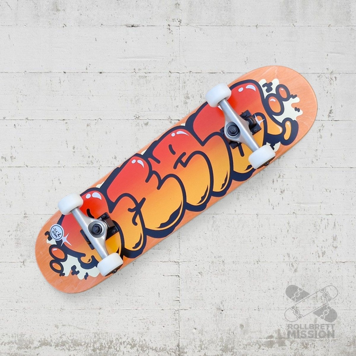 Real Complete Skateboard Bubble Letters MEDIUM 7.75 x 29.3 - Skateboards - Rollbrett Mission