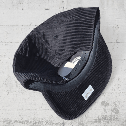 Real Snapback Cap Oval black corduroy - Kopfbekleidung & - tücher - Rollbrett Mission