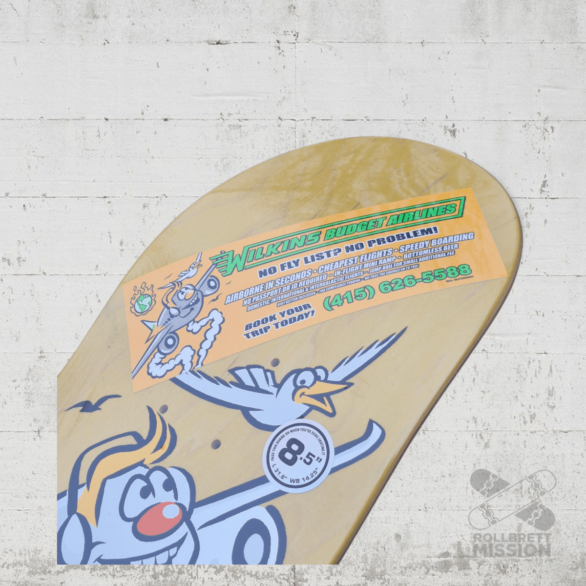 Real Wilkins Mascot 8.5" Deck - Skateboard - Decks - Rollbrett Mission