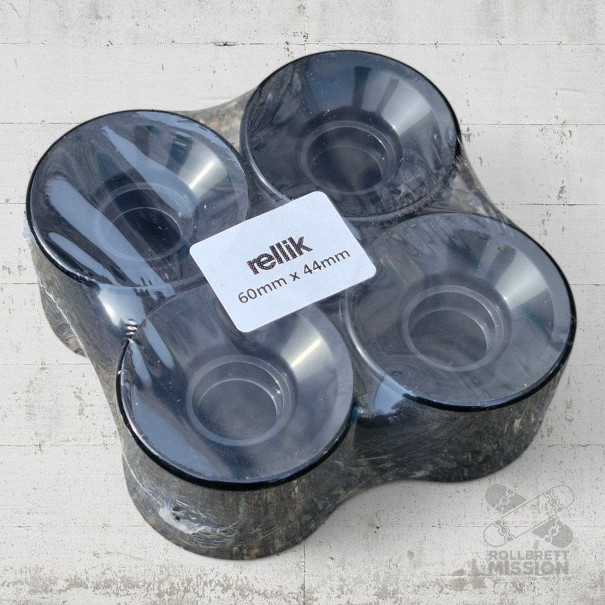 Rellik Cruiser Longboard Wheels 60mm 83A black - Skateboard - Rollen - Rollbrett Mission