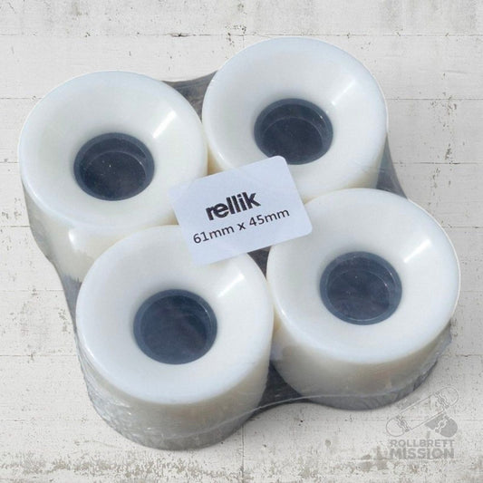 Rellik Cruiser Longboard Wheels 61mm 83A white - Skateboard - Rollen - Rollbrett Mission