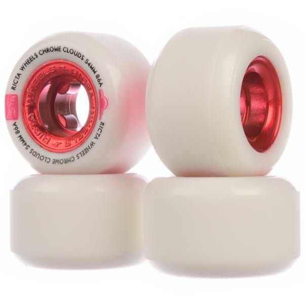 Ricta Chrome Clouds Red 86A Wheels - Skateboard-Rollen - Rollbrett Mission