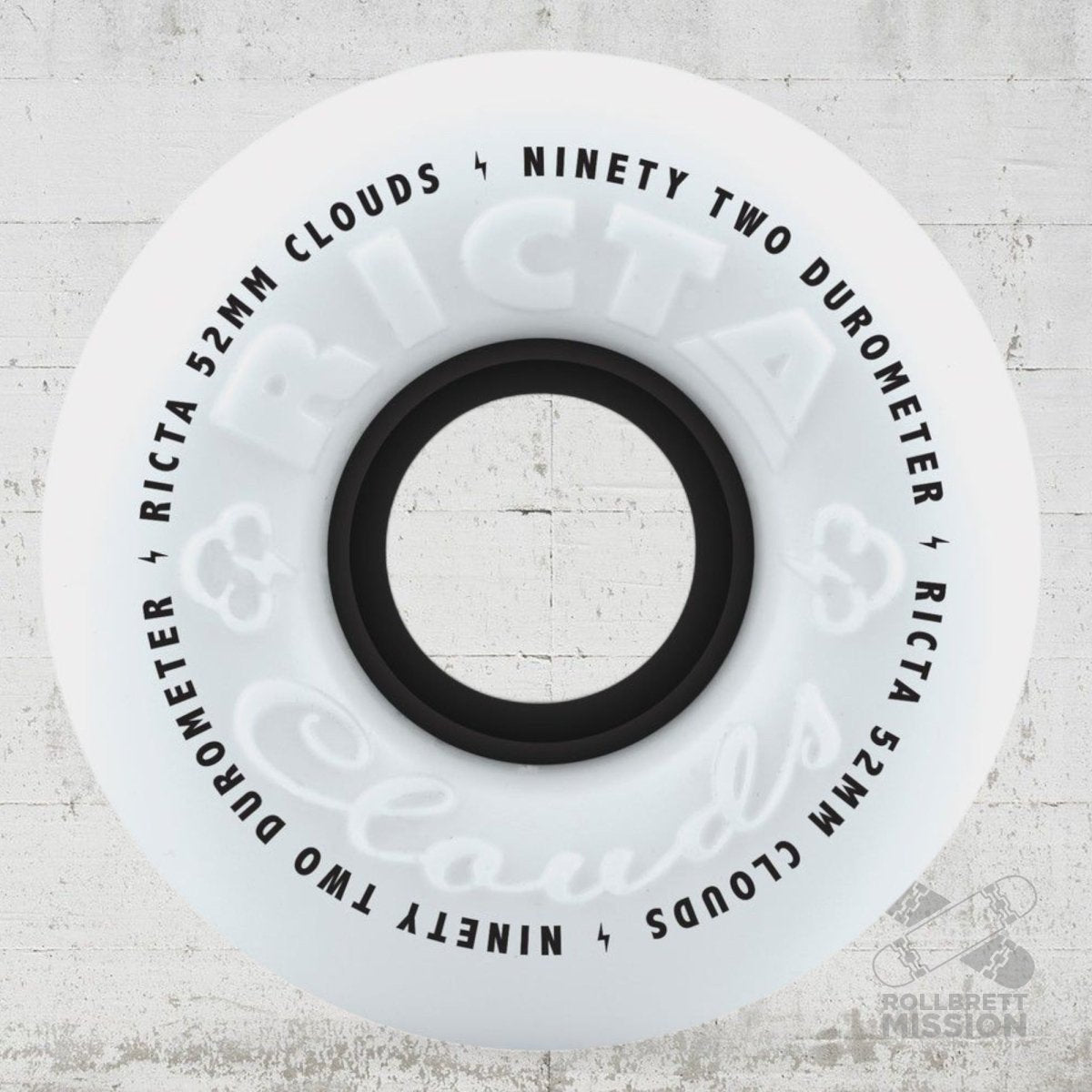 Ricta Clouds Black ATV 92A 52mm Wheels - Skateboard - Rollen - Rollbrett Mission