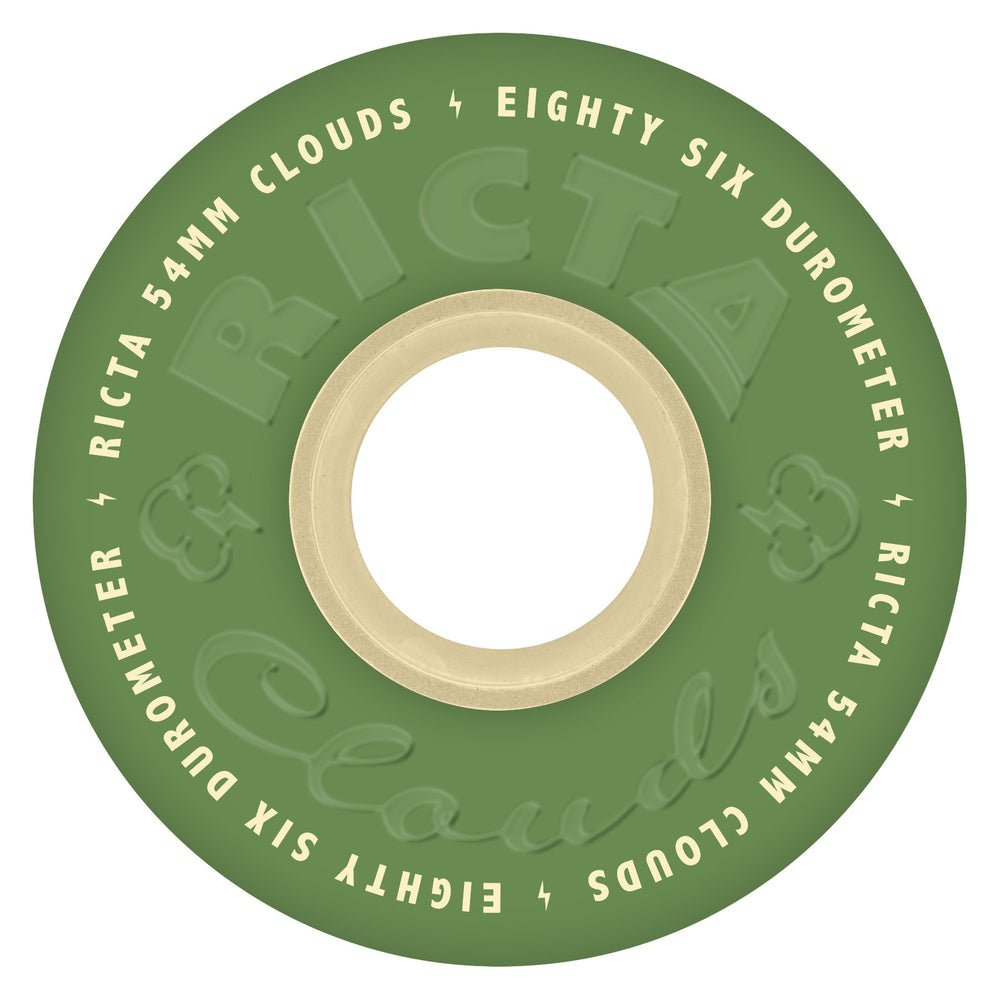Ricta Clouds Green/Natural 86A 54mm Wheels - Skateboard-Rollen - Rollbrett Mission