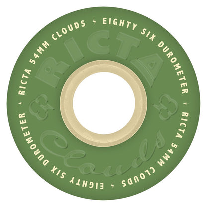 Ricta Clouds Green/Natural 86A 54mm Wheels - Skateboard-Rollen - Rollbrett Mission