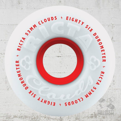 Ricta Clouds Red ATV 86A 53mm Wheels - Skateboard - Rollen - Rollbrett Mission