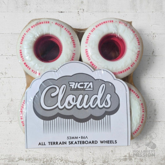 Ricta Clouds Red ATV 86A 53mm Wheels - Skateboard-Rollen - Rollbrett Mission