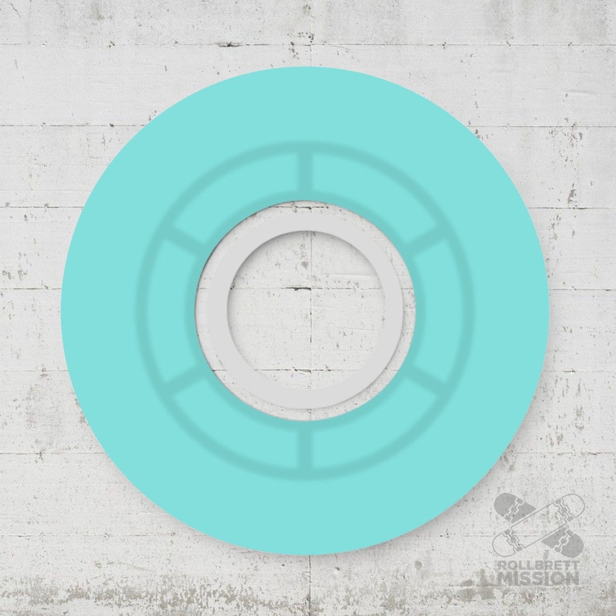 Ricta Clouds Transparent Aqua/White 78A 57mm Wheels - Skateboard-Rollen - Rollbrett Mission