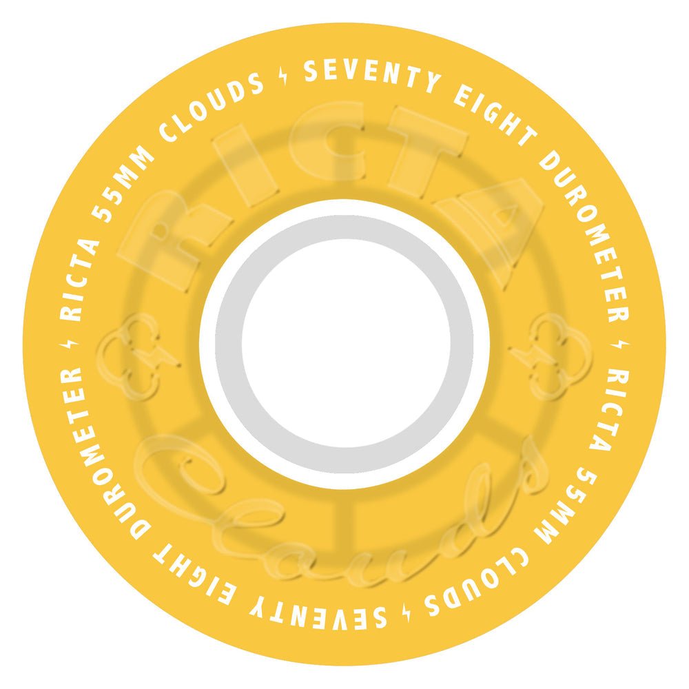 Ricta Clouds Transparent Citrus/White 78A 55mm Wheels - Skateboard-Rollen - Rollbrett Mission