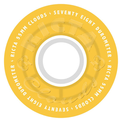Ricta Clouds Transparent Citrus/White 78A 55mm Wheels - Skateboard-Rollen - Rollbrett Mission