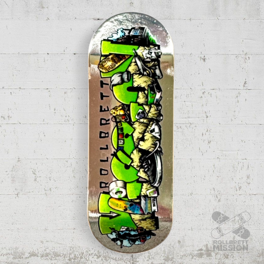 Custom x Rollbrett Mission Fingerboard Deck Shop Spirit 34mm