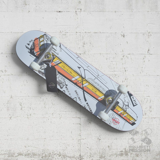 Inpeddo Tokyo Train Mid Size 8.25" Complete Skateboard