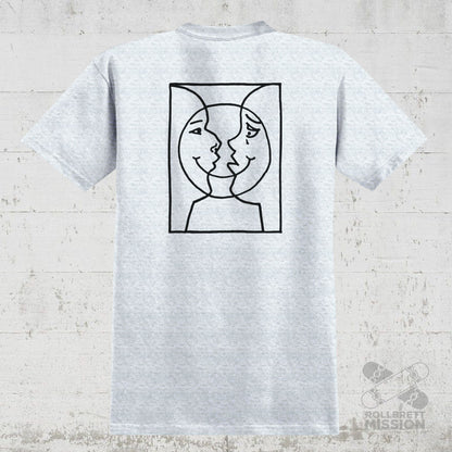 Krooked T-Shirt Moonsmile ash grey