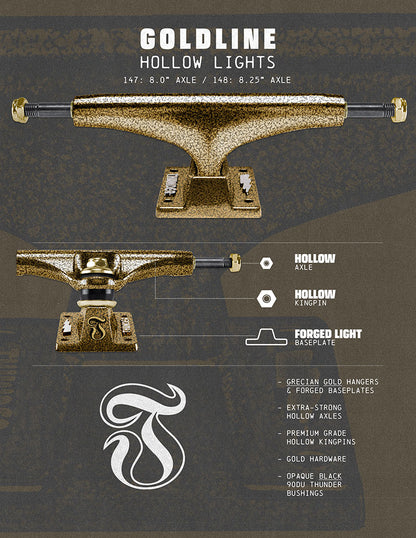 Thunder 148 Hollow Lights Goldline 8.25" Truck