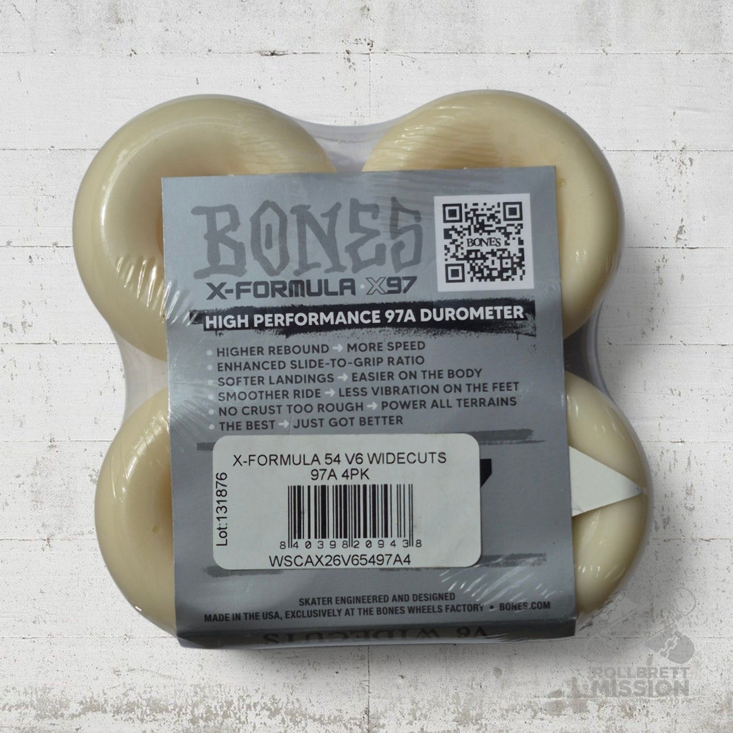 Bones X-Formula 97A 54mm Widecuts V6 Shape Wheels