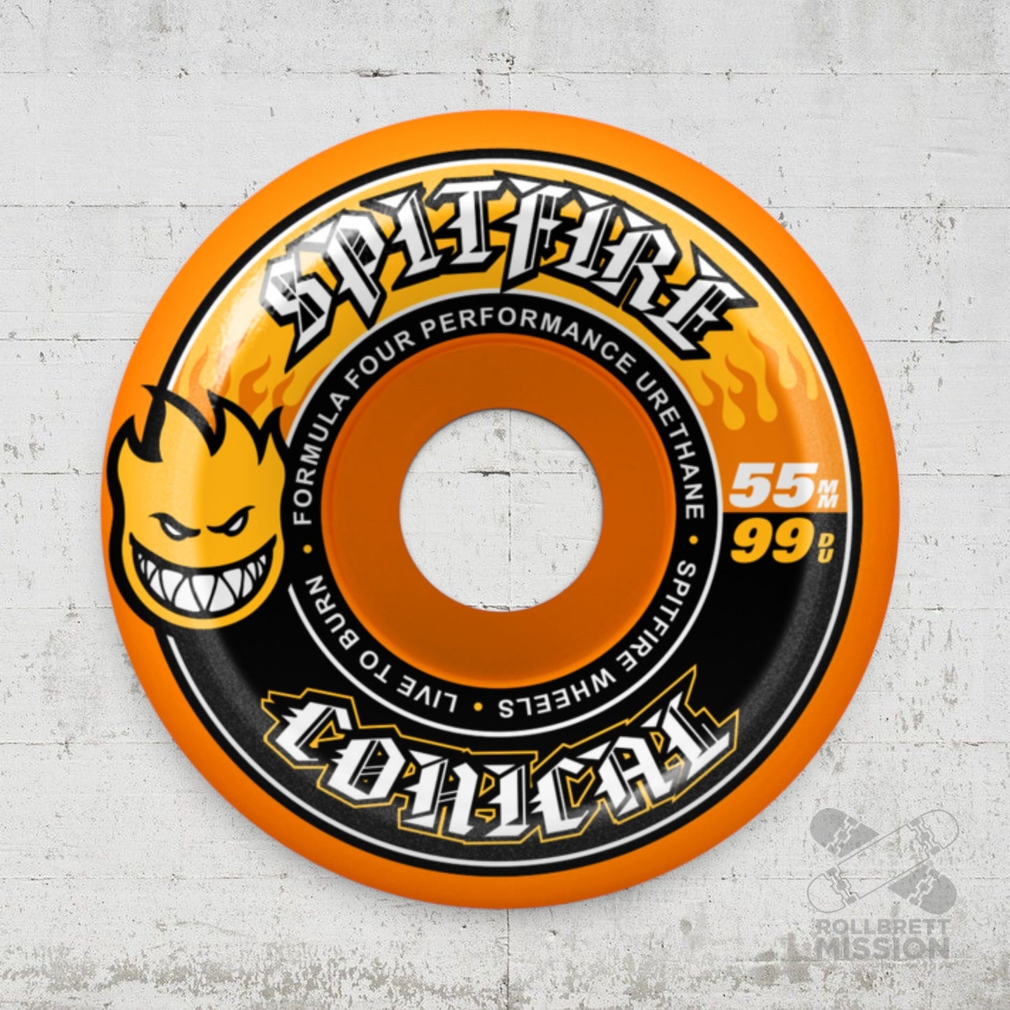 Spitfire F4 55mm 99A Conical orange Wheels