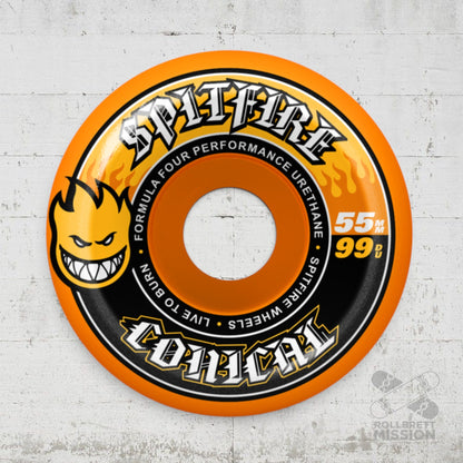 Spitfire F4 55mm 99A Conical orange Wheels