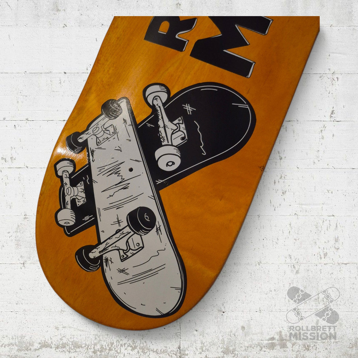 Rollbrett Mission KURZER ZWILLING 3D 9.0 Short Twintail Deck