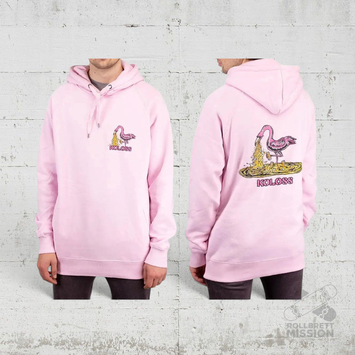 Koloss Hoodie Flamingo Kotze candy pink
