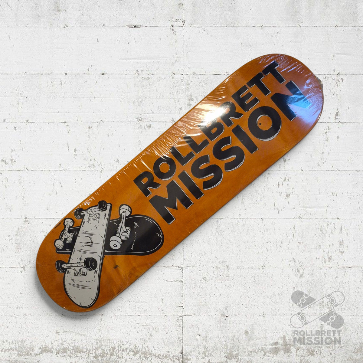 Rollbrett Mission KURZER ZWILLING 3D Logo 8.5 Short Twintail Deck