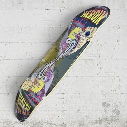 Heroin Skateboards Merged Razor Egg Gold 9.75 Deck