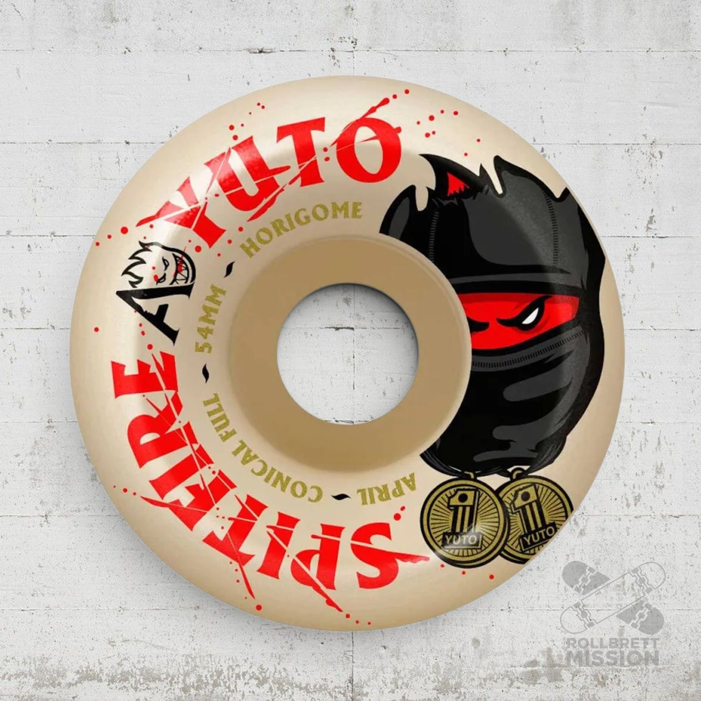 Spitfire F4 54mm 99A April x Yuto Conical Full Wheels