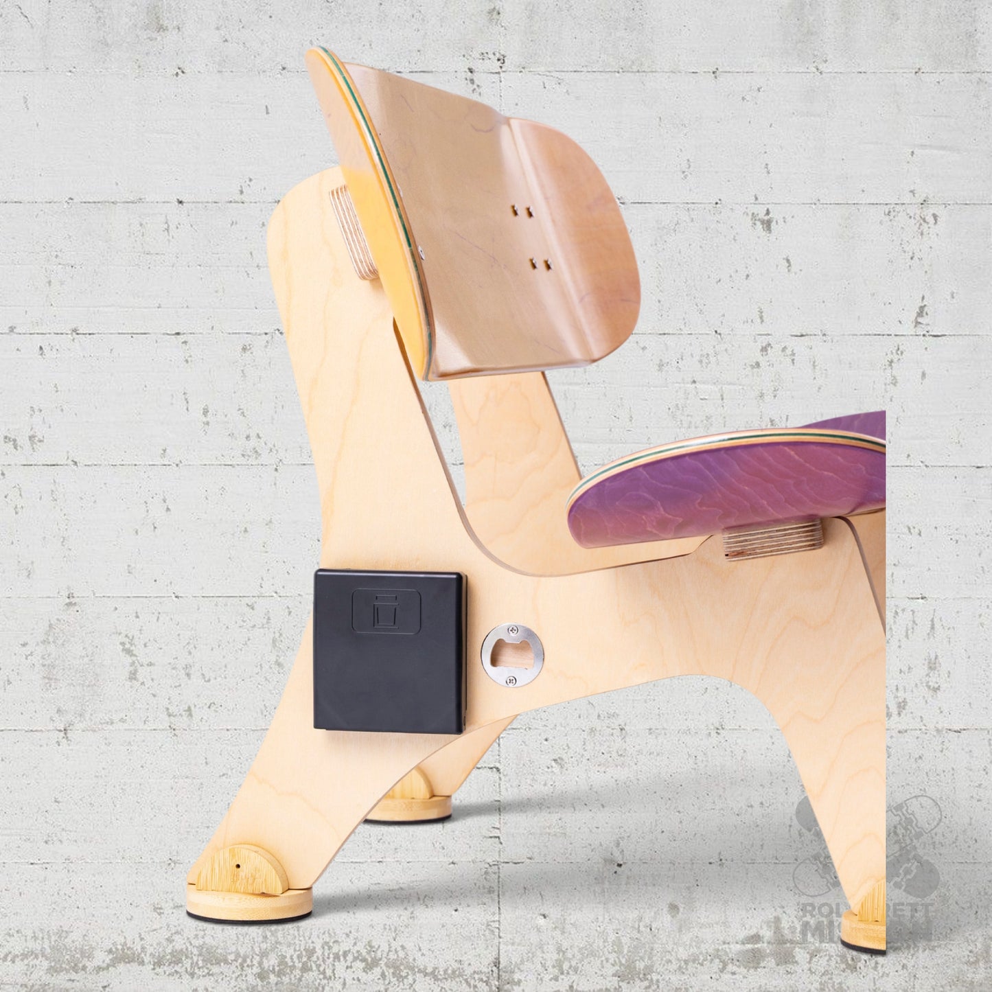 Wooden Skateboard Bench - Beine aus Holz für Sitzbank