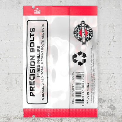 Independent 1" Kreuz Montageschrauben Bolts black red