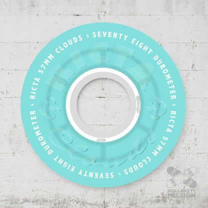 Ricta Clouds Transparent Aqua/White 78A 57mm Wheels