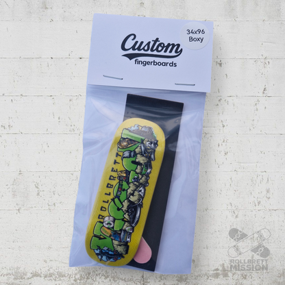 Custom x Rollbrett Mission Fingerboard Deck Shop Spirit 34mm Boxy Shape