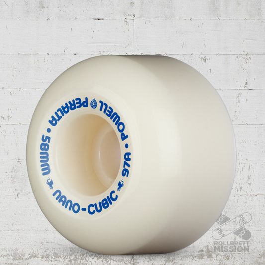 Powell Peralta Nano-Cubic 97A - Asymmetrical Shape - Wide Ride Patch - Offset Bearing - 58mm x 37mm Skateboard Wheels