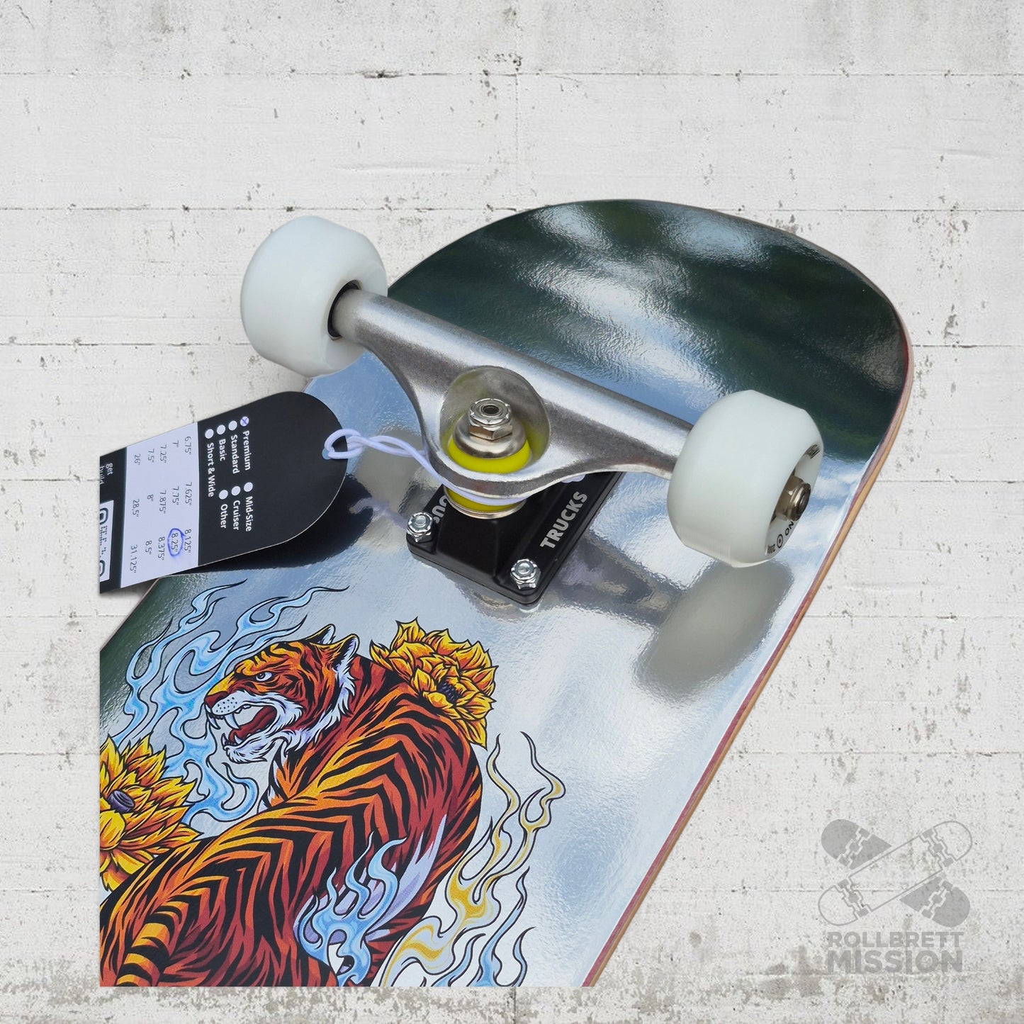 Inpeddo Tiger Silver Premium 8.25" Complete Skateboard