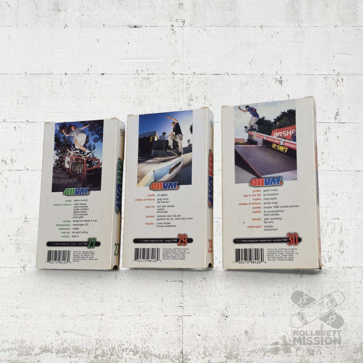 VHS Skatevideo 411VM Issue 27 29 30 1998