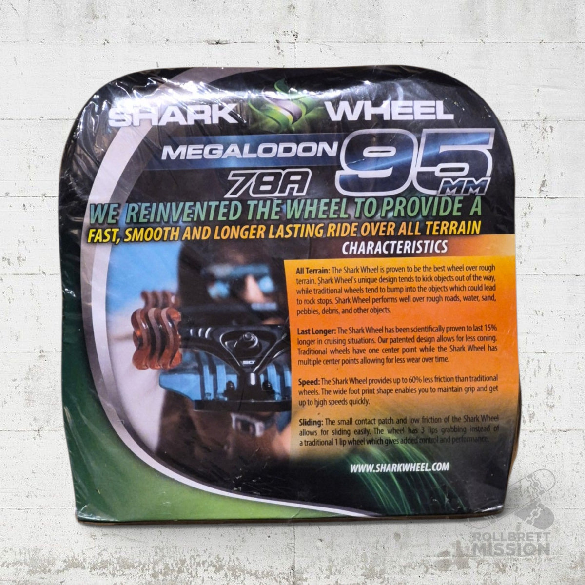 Shark Wheels Megalodon 78A 95mm black