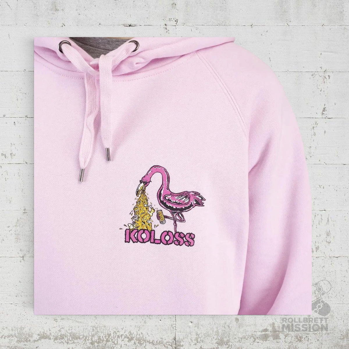 Koloss Hoodie Flamingo Kotze candy pink