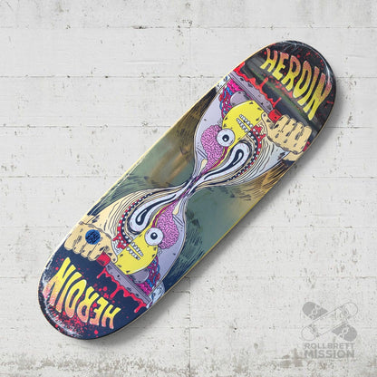 Heroin Skateboards Merged Razor Egg Gold 9.75 Deck